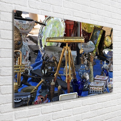 Cuadro decorativo de vidrio para salón horizontal Antigüedades