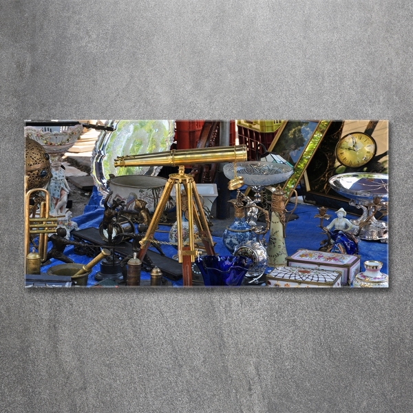 Cuadro decorativo de vidrio para salón horizontal Antigüedades