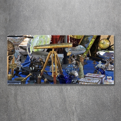 Cuadro decorativo de vidrio para salón horizontal Antigüedades