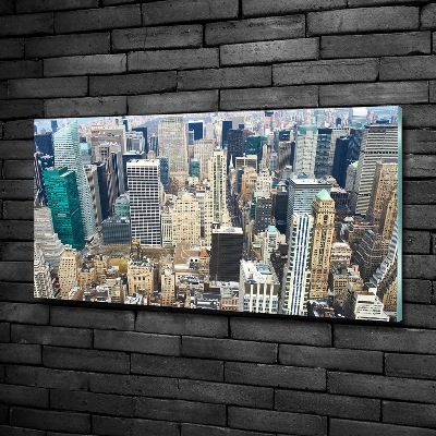 Foto en cristal de alta calidad con impresión uv horizontal Manhattan Nueva York