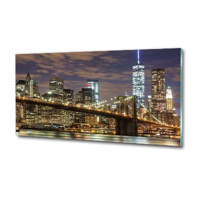 Impresión en cristal con acabado brillante horizontal Puente de Brooklyn