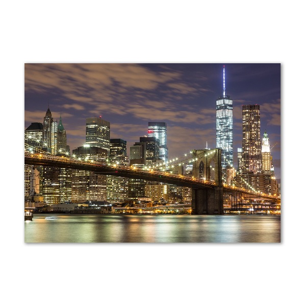 Impresión en cristal con acabado brillante horizontal Puente de Brooklyn
