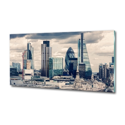 Cuadro decorativo de vidrio para salón horizontal Rascacielos