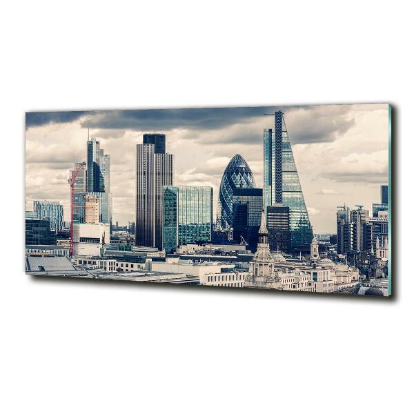 Cuadro decorativo de vidrio para salón horizontal Rascacielos