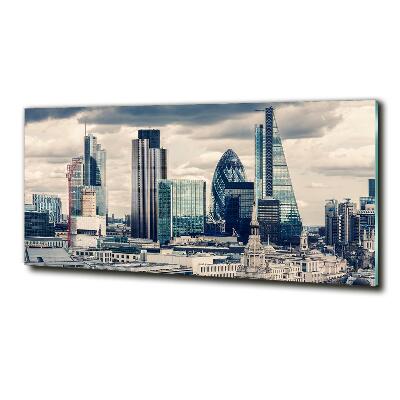 Cuadro decorativo de vidrio para salón horizontal Rascacielos