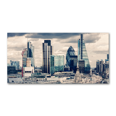 Cuadro decorativo de vidrio para salón horizontal Rascacielos