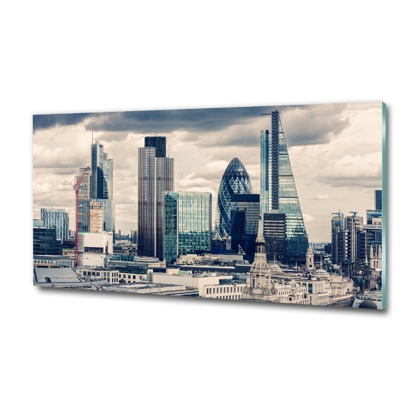 Cuadro decorativo de vidrio para salón horizontal Rascacielos