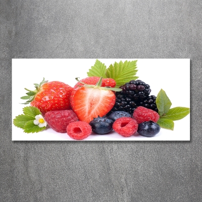 Impresión en cristal con acabado brillante horizontal Frutos del bosque