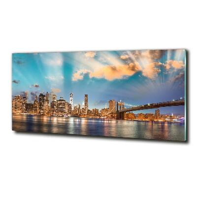 Foto en cristal de alta calidad con impresión uv horizontal Puente de Brooklyn