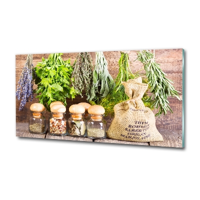 Foto obraz szklany Zioła na sznurku