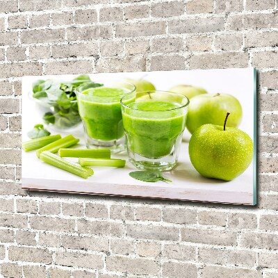 Impresión en cristal con acabado brillante horizontal Cóctel verde