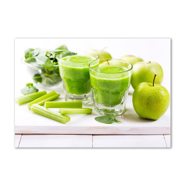 Impresión en cristal con acabado brillante horizontal Cóctel verde