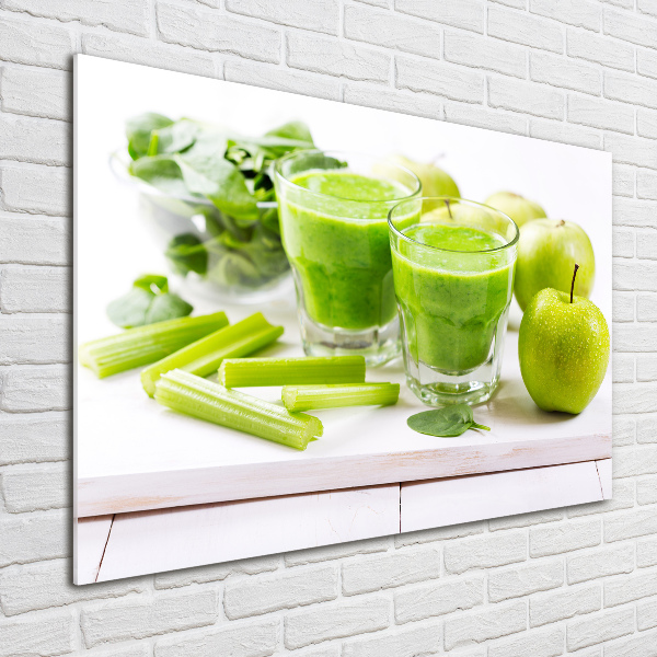 Impresión en cristal con acabado brillante horizontal Cóctel verde