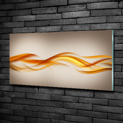 Cuadro decorativo de vidrio para salón horizontal Ondas abstractas