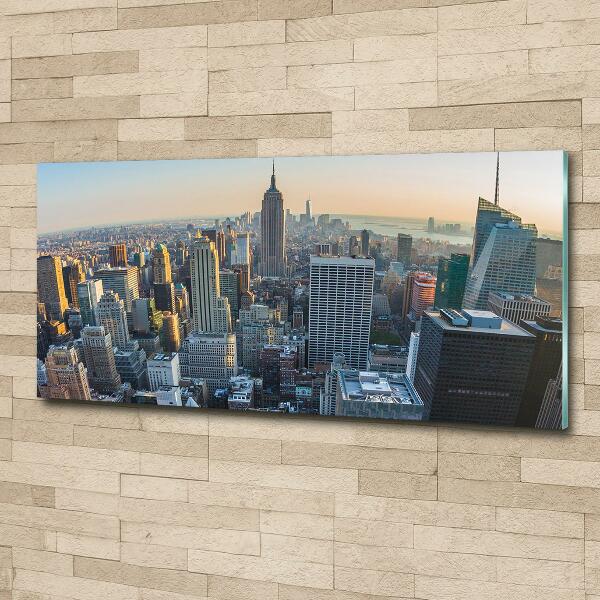 Impresión en cristal con acabado brillante horizontal Manhattan Nueva York