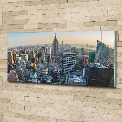 Impresión en cristal con acabado brillante horizontal Manhattan Nueva York