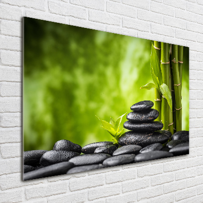 Cuadro de cristal templado moderno horizontal Piedras zen