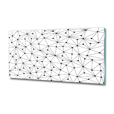 Cuadro de cristal templado moderno horizontal Líneas y círculos