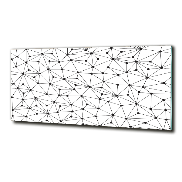 Cuadro de cristal templado moderno horizontal Líneas y círculos