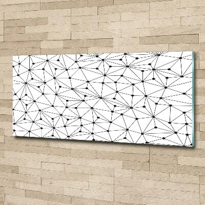 Cuadro de cristal templado moderno horizontal Líneas y círculos