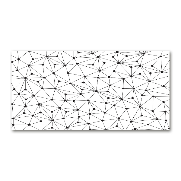 Cuadro de cristal templado moderno horizontal Líneas y círculos