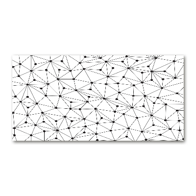 Cuadro de cristal templado moderno horizontal Líneas y círculos