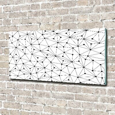 Cuadro de cristal templado moderno horizontal Líneas y círculos