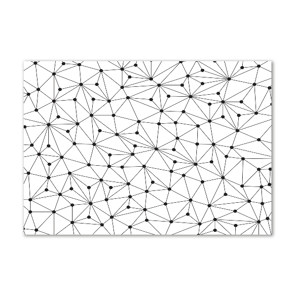 Cuadro de cristal templado moderno horizontal Líneas y círculos