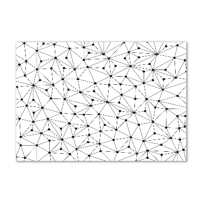 Cuadro de cristal templado moderno horizontal Líneas y círculos