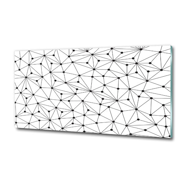 Cuadro de cristal templado moderno horizontal Líneas y círculos