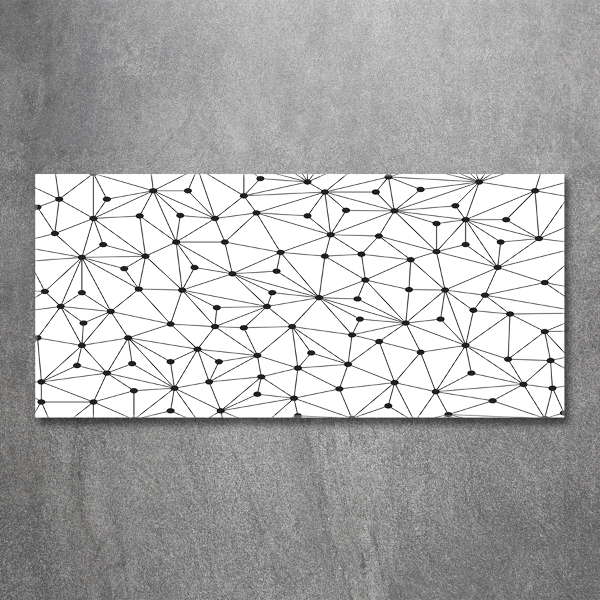 Cuadro de cristal templado moderno horizontal Líneas y círculos