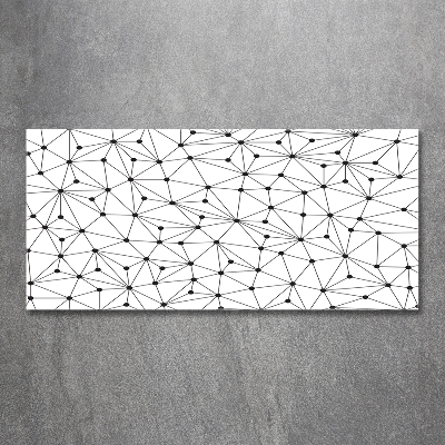 Cuadro de cristal templado moderno horizontal Líneas y círculos