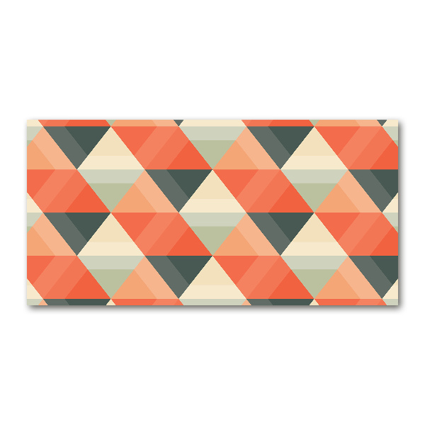 Cuadro decorativo de vidrio para salón horizontal Fondo geométrico