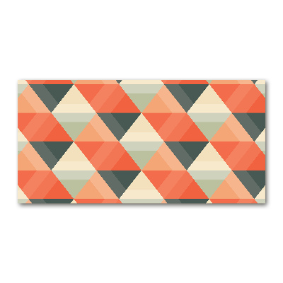 Cuadro decorativo de vidrio para salón horizontal Fondo geométrico