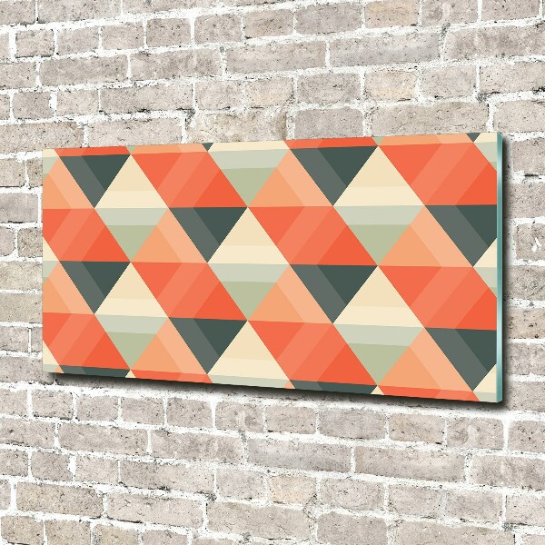 Cuadro decorativo de vidrio para salón horizontal Fondo geométrico