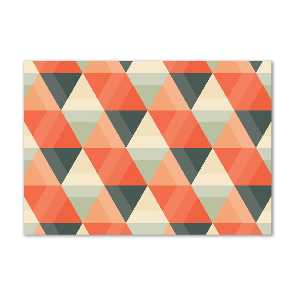 Cuadro decorativo de vidrio para salón horizontal Fondo geométrico