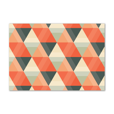 Cuadro decorativo de vidrio para salón horizontal Fondo geométrico