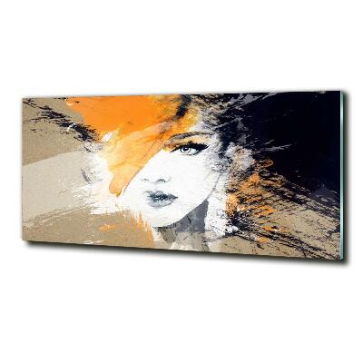 Impresión en cristal con acabado brillante horizontal Retrato de una mujer