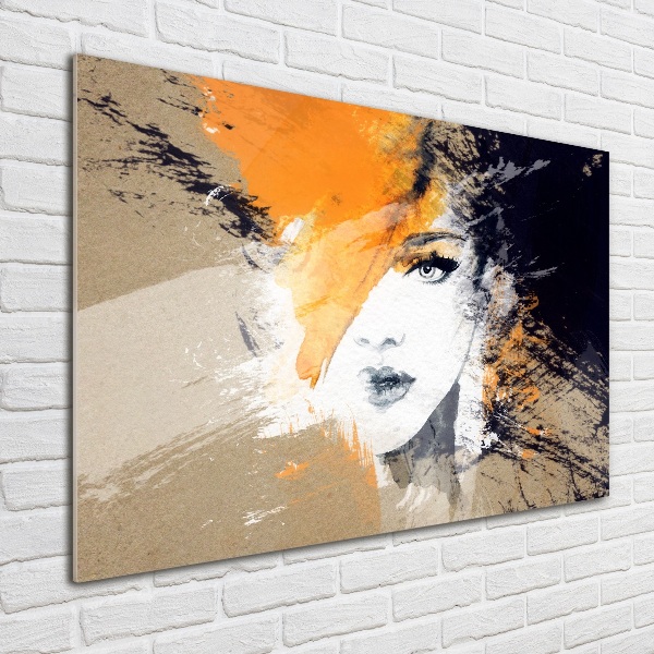 Impresión en cristal con acabado brillante horizontal Retrato de una mujer