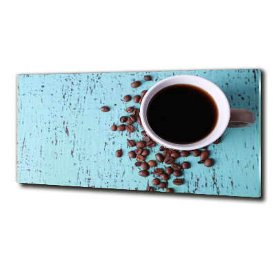 Cuadro de cristal templado moderno horizontal Café negro