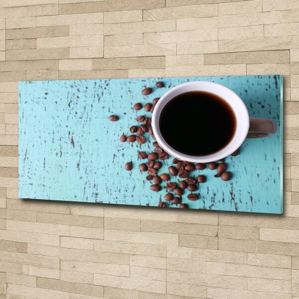 Cuadro de cristal templado moderno horizontal Café negro