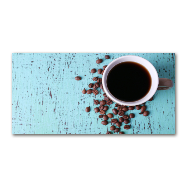 Cuadro de cristal templado moderno horizontal Café negro