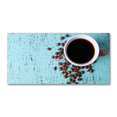 Cuadro de cristal templado moderno horizontal Café negro