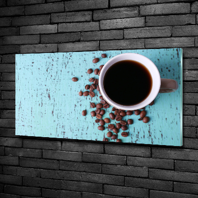 Cuadro de cristal templado moderno horizontal Café negro