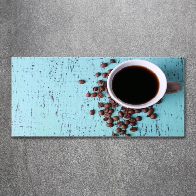 Cuadro de cristal templado moderno horizontal Café negro