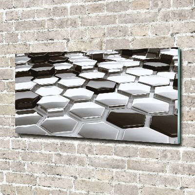 Foto en cristal de alta calidad con impresión uv horizontal Abstracción 3D