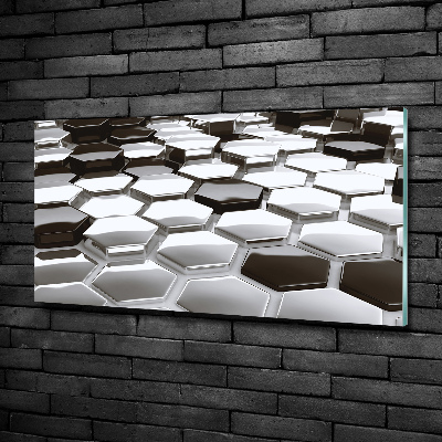 Foto en cristal de alta calidad con impresión uv horizontal Abstracción 3D