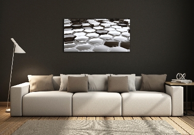Foto en cristal de alta calidad con impresión uv horizontal Abstracción 3D
