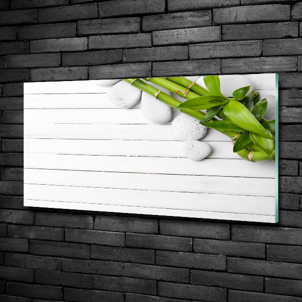 Foto en cristal de alta calidad con impresión uv horizontal Bambú