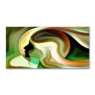 Cuadro de cristal templado moderno horizontal Abstracción